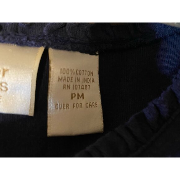 Baxter & Wells Womens Petite Medium TopShort Sleeve 1/4 Button Front Cotton - Picture 5 of 9